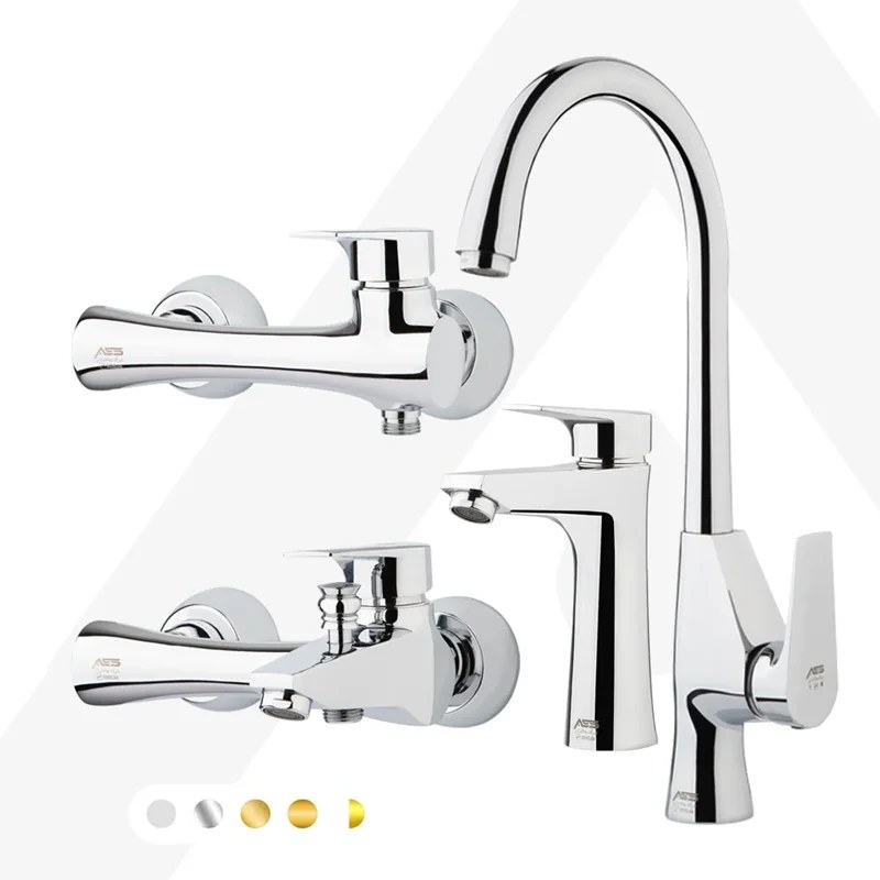 ست شیرآلات آئس مدل دنیل (کروم, مشکی کروم,سفیدکروم,کروم مات) گارانتی 7سال و زیر قیمت بازار
