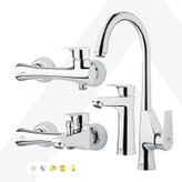 ست شیرآلات آئس مدل دنیل (کروم, مشکی کروم,سفیدکروم,کروم مات) گارانتی 7سال و زیر قیمت بازار