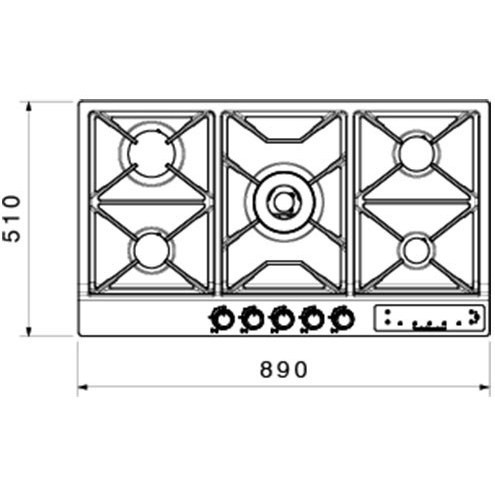 اجاق گاز استیل بیمکث مدل تایمر دار2304T